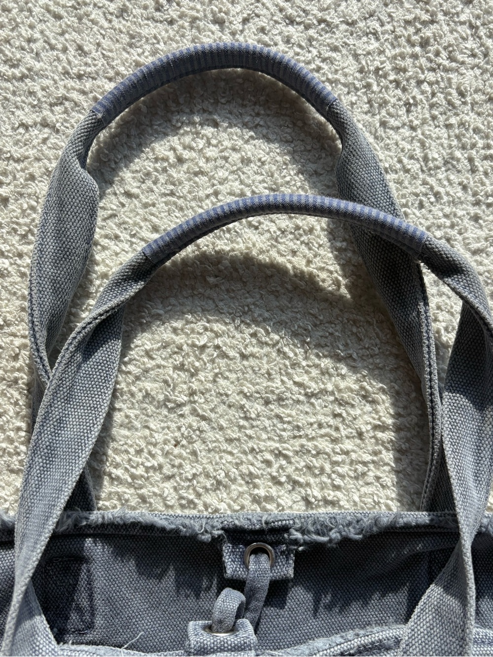 Sunday Gray Canvas Tote with Embroidery - Picture 3 of 7